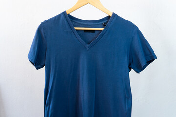 Blue T shirt Mockup, Bella Canvas Grey Tshirt Mockup, Hanging Tshirt