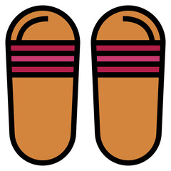 sandals filled outline icon style