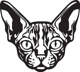 Cat head, Cat face, SVG Vector Illustration