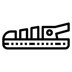 sandal line icon style