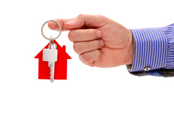 house key holding in hand