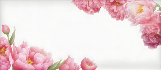 Fototapeta na wymiar Rose flower banner, generative AI illustration
