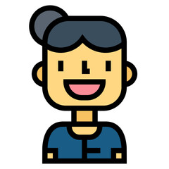 grandmother filled outline icon style