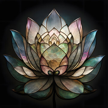 Lotus flower, generative AI illustration
