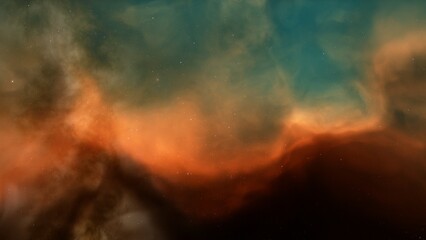 red-violet nebula in outer space, horsehead nebula, unusual colorful nebula in a distant galaxy, red nebula 3d render
