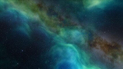 Deep space nebula with stars. Bright and vibrant Multicolor Starfield Infinite space outer space background with nebulas and stars. Star clusters, nebula outer space background 3d render
