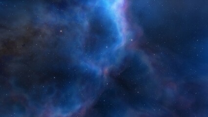 Naklejka na ściany i meble Night sky - Universe filled with stars, nebula and galaxy 