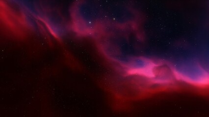 bright nebula, nebula in space, majestic red-purple nebula, beautiful space background 3D render
