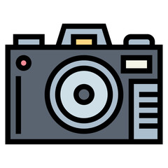 camera filled outline icon style