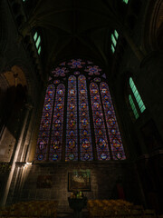 Interior shot of Dinant Cathedral, DInant, Belgium
