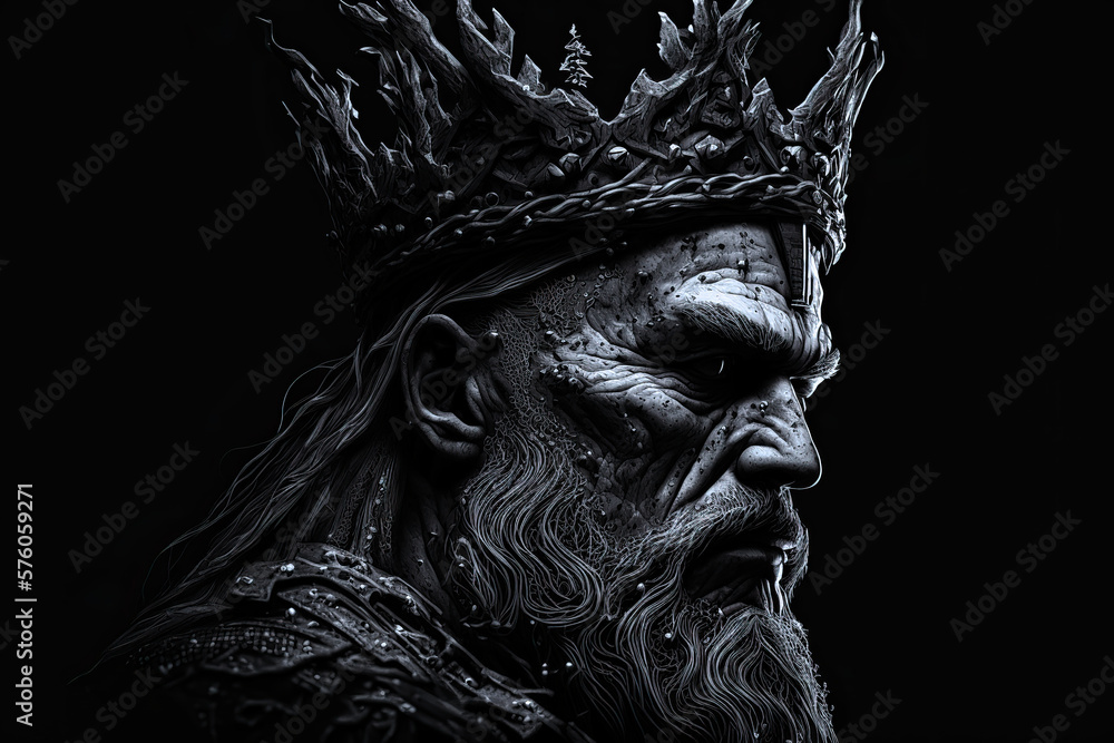 Wall mural evil old king