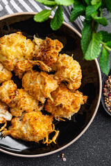 cauliflower baked cheese vegetable meal food snack on the table copy space food background rustic top view keto or paleo diet veggie vegan or vegetarian food