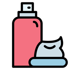 shaving foam filled outline icon style