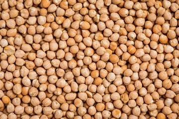 Raw chickpeas close-up background