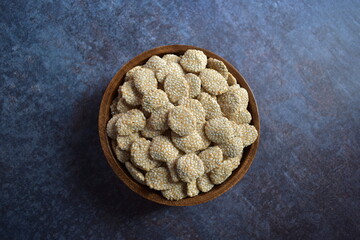 Revadi Indian traditional sweet made from sesame seeds