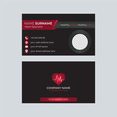 Business card template for medical