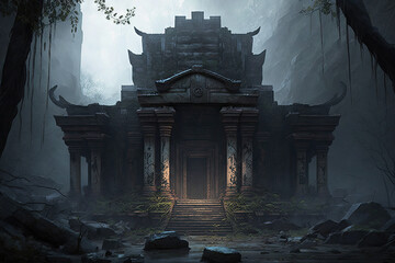 Unraveling the Mysteries of a Dark and Ominous Ancient Temple Generative AI