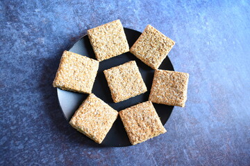 Khasta Gajak Indian traditional sweet made from sesame seeds