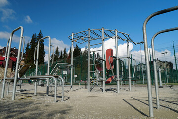 Sports ground for physical exercise on open air
