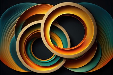 Abstract 3d circle background
