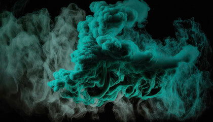 Fototapeta na wymiar Green smoke. Generative AI