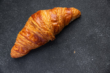 fresh croissant pastries meal food snack on the table copy space food background rustic top view