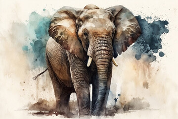 Wildlife Wonders: An Animal Portrait in Aquarelle Colors. Ai generated.