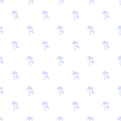 Tropical palm trees seamless pattern, poster design template, vector illustration