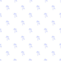 Tropical palm trees seamless pattern, poster design template, vector illustration