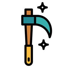 scythe filled outline icon style