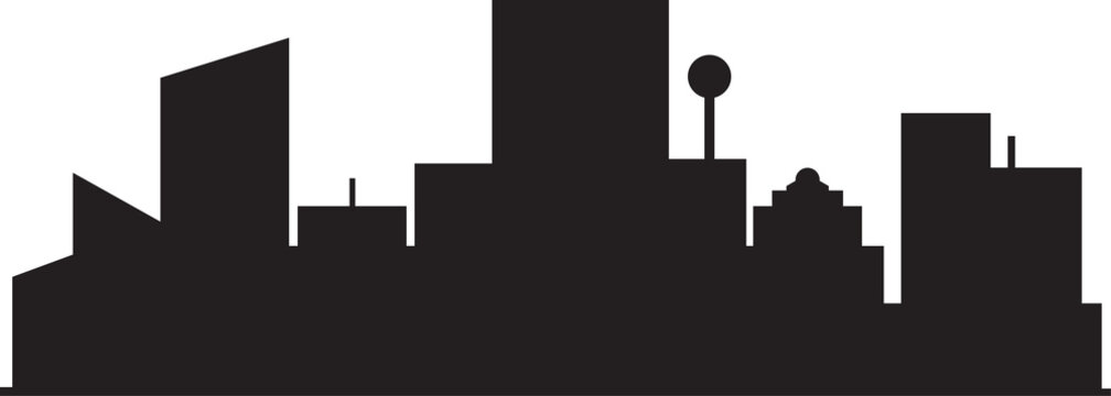 recommend clip art: city skyline silhouette illustration
