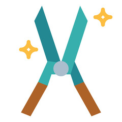 scissors flat icon style