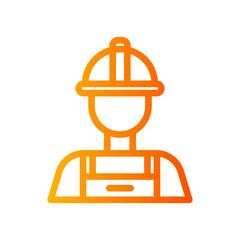 icon Labor Day with concept men worker, mechanic or employee. editable file, vector illustration.
