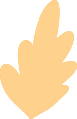 Fototapeta premium Abstract trendy doodle art. Set of hand drawn plant, curve, shape, object, blob. Design element. Flat vector cartoon illustration isolated on white background