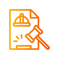 icon labor Legal document, legality, labor rights, law. editable file, vector illustration.