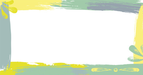 Hand drawn color brush stroke frame for social media with place for text. Vector stock illustration for design template post about sale, creative image, banner, flyer, poster, social network. 