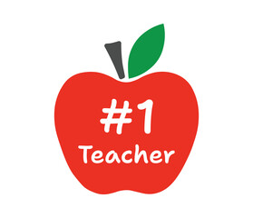 Teacher brand apple vector. 

