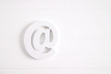 Mail icon, at symbol for email address
