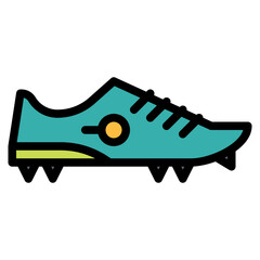 shoe filled outline icon style