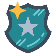 police badge flat icon style