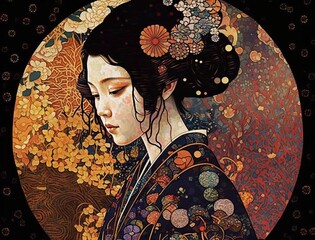 Fototapeta premium Japanese Lady