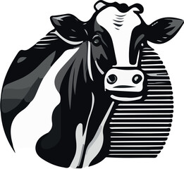 Detailed cow logo