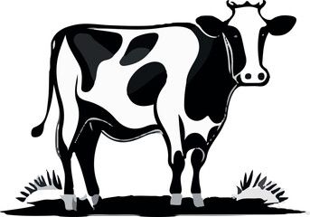 Detailed cow logo
