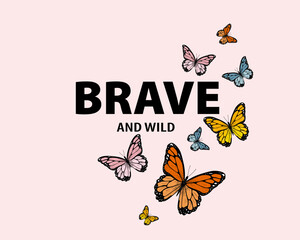 butterfly and flowers