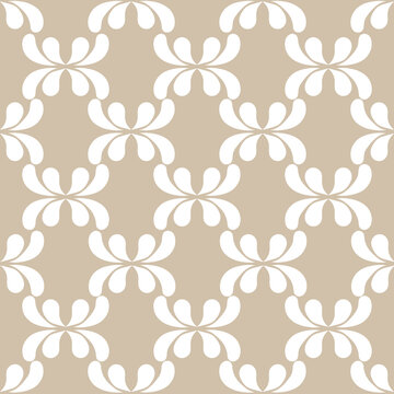 seamless repeat pattern with simple elegant motifs on a beige color background giving a minimal earth tone decor perfect for fabric, scrap booking, wallpaper, gift wrap projects