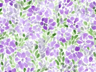 Seamless flower pattern created with generative ai technology