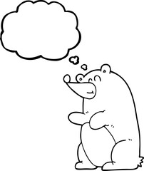 thought bubble cartoon bear