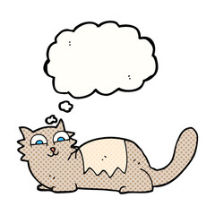 thought bubble cartoon cat