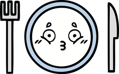 cute cartoon dinner plate