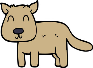 cartoon doodle calm dog